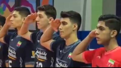 سلام نظامی تیم والیبال زیر ۱۶ سال ایران+عکس
