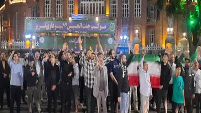 شادی مردم  تبریز از عملیات وعده صادق ۳