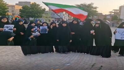 حمایت گروه سرود دختران ارتش فاطمی (س) از وعده صادق ۳+ فیلم