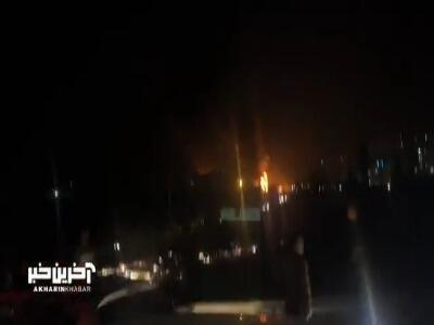 تصاویری از آتش‌سوزی در یکی از مخازن فرآورده‌های نفتی در انبار نفت غرب تهران