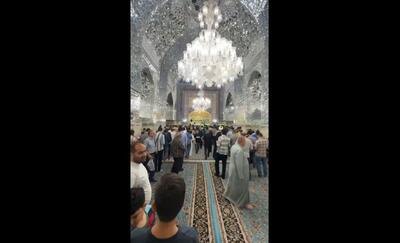 حال و هوای آرام حرم مطهر رضوی پس از حملات امروز به مشهد (فیلم)