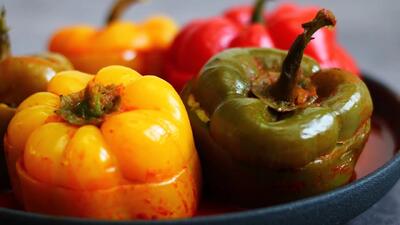 طرز تهیه دلمه فلفل دلمه ای با همه نکات