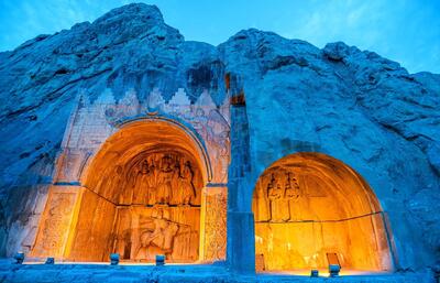 اصابت موشک به نزدیکی طاق بستان کرمانشاه