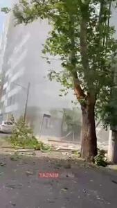 لحظه انفجار در محدوده خیابان ولیعصر تهران