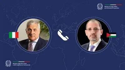 گفت‌وگوی وزرای خارجه اردن و ایتالیا