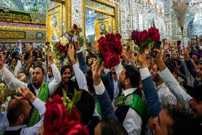 برپایی جشن غدیر ۱۴۰۴ با توزیع کیک ۲۰تنی در نجف اشرف + فیلم