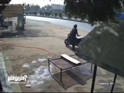 لحظه هولناک ترمز بریدن کامیون