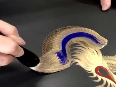 اثر جادویی هنرمند ژاپنی با قلموی رنگرزی