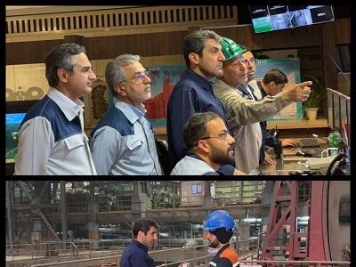 بازدید شبانه مدیرعامل فولاد سنگان از خطوط تولید