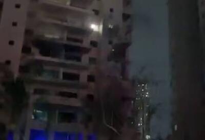 فیلم/ یادگاری موشک ایرانی بر بدنه یک برج در شهرک  ماگن دیوید