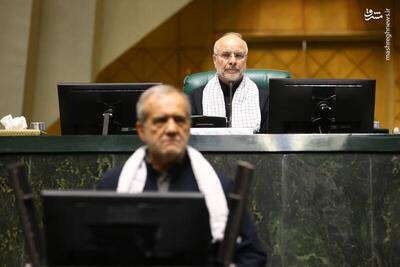 عکس/ صحن علنی مجلس با حضور رئیس جمهور