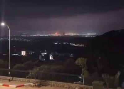 فیلم/ برخورد همزمان دو موشک ایران به سرزمین‌های اشغالی