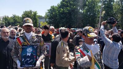 پیکر ۲ شهید ملایری تجاوز رژیم صهیونیستی تشییع شد