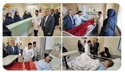 عیادت بقائی از تعدادی مجروحان حملات  اسرائیل