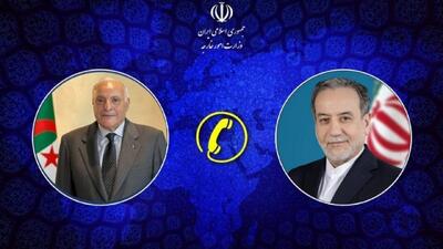 گفت‌وگوی تلفنی وزرای امور خارجه ایران و الجزایر