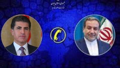 تماس تلفنی رئیس اقلیم کردستان عراق با وزیر امور خارجه کشورمان