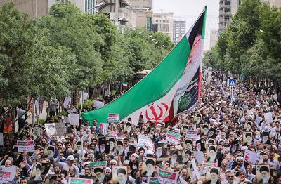 تجمع مردم تهران در اعتراض به تهدید ترامپ + عکس