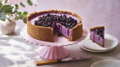 طرز تهیه چیز کیک بلوبری