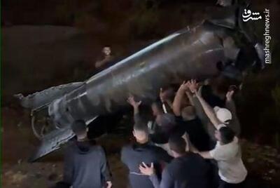 بوستر موشک ایرانی در دست فلسطینی‌ها