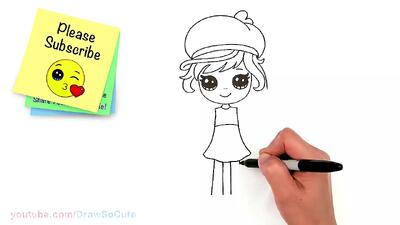 کارتون نقاشی های زیبا و ساده دخترانه دخترتوت فرنگی