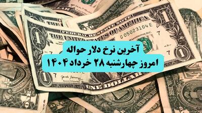 آخرین نرخ دلار حواله امروز چهارشنبه ۲۸ خرداد ۱۴۰۴ + ریز قیمت ها