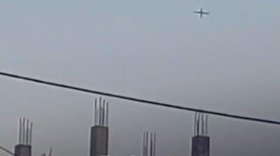 لحظه ساقط کردن پهپاد هرمس اسرائیل توسط پدافند ارتش