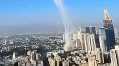 لحظه سوراخ کردن گنبد آهنین توسط موشک سجیل