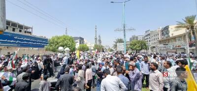 راهپیمایی «جمعه نصر» و «جمعه خشم» در بندرعباس برگزار شد