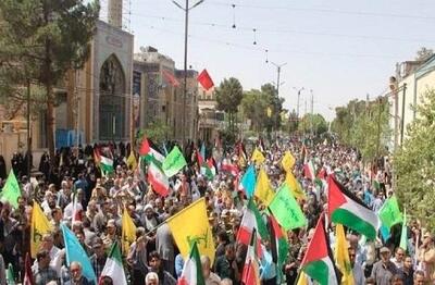 خیزش انقلابی مردم دیار حاج قاسم در راهپیمایی جمعه خشم و نصر/ کرمان یکپارچه فریاد مرگ بر اسراییل سر داد+فیلم