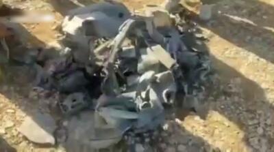 تصاویر لاشه پهپاد اسرائیل که در ایلام سرنگون شد