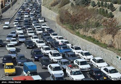 ترافیک سنگین در جاده چالوس - تسنیم