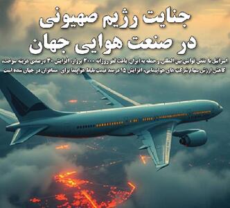 جنایت رژیم صهیونی در صنعت هوایی جهان