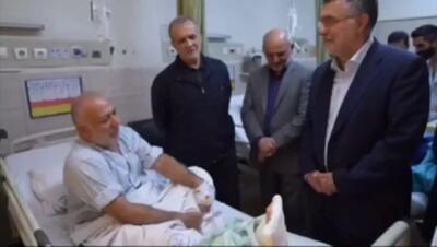عیادت رئیس‌جمهور از مجروحان حملات وحشیانه رژیم صهیونیستی