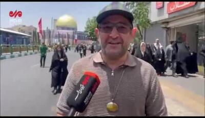 بازیگر سریال پایتخت در راهپیمایی امروز تهران