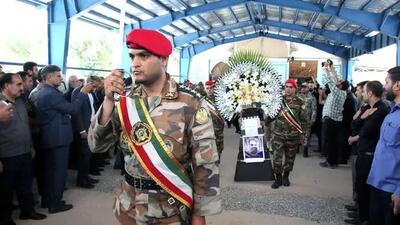 تشییع و خاکسپاری پیکر شهید «حمید امیریان» در کرمانشاه
