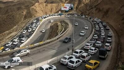 ترافیک سنگین در جاده چالوس/ اعمال محدودیت تردد از ساعت ۱۴