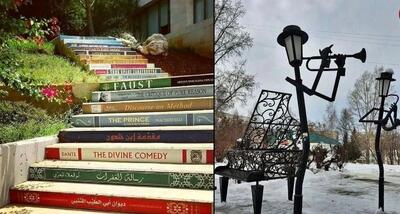 هنر خیابانی؛ ۱۰ شاهکار هنری خلاقانه که «کتاب و موسیقی» را به تصویر می‌کشند/ تصاویر