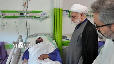 عیادت رئیس قوه قضاییه از مجروحان حمله جنایتکارانه صهیونیست‌ها به زندان اوین/ بررسی مورد به مورد وضعیت مجروحان حادثه و گفت‌و‌گو با پزشکان معالج آنها توسط رئیس دستگاه قضا