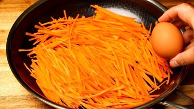طرز تهیه املت هویج به روش آشپز مشهور چینی (فیلم)