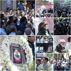 تشییع  پیکر مطهر شهید سرتیپ پاسدار یوسفوند فرمانده حفاظت اطلاعات بسیج مستضعفین کشور