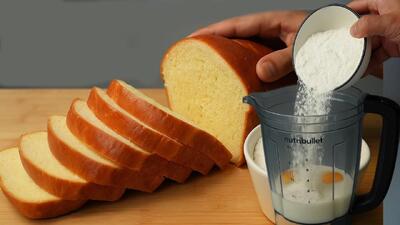 طرز تهیه نان صبحانه در مخلوط کن بدون نیاز به ورز دادن