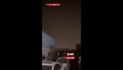 لحظه برخورد موشک ایرانی در پایگاه آمریکایی در قطر