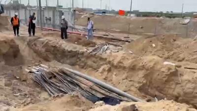 آثار آسیب به خطوط انتقال برق اشدود پس از اصابت موشک‌های ایرانی در روزهای گذشته
