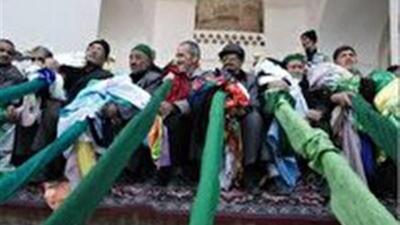 مردم خراسان جنوبی با علم بندان به استقبال محرم می روند