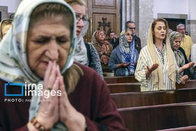 عکس/ ​​​​​​​تجمع مسیحیان در حمایت از نیروهای مسلح ایران