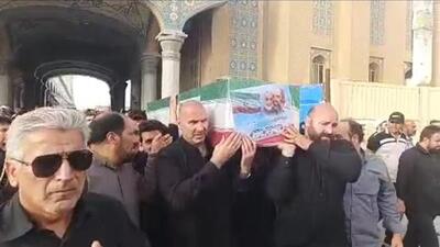 پیکر یک شهید در مسجد جمکران به خاک سپرده شد