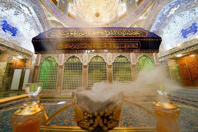 عکس/ ضریح مطهر علوی سیاه‌پوش شد