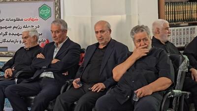 حضور اهالی فوتبال در مراسم ختم برادرزاده عزیزالله محمدی که در حمله اسراییل به زندان اوین به شهادت رسید