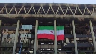 سوختن ساختمان شیشه‌ای صداوسیما نماد جنگ ما بود + فیلم