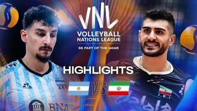 خلاصه بازی آرژانتین 1-3 ایران (لیگ ملت های والیبال 2025)